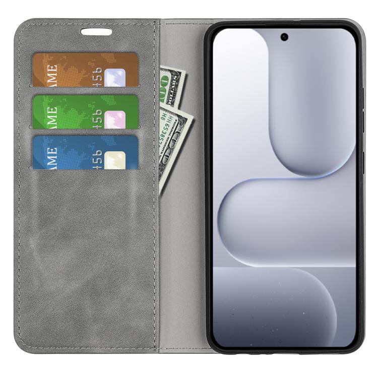 For Honor 600 Lite Global Retro-skin Magnetic Suction Leather Phone Case