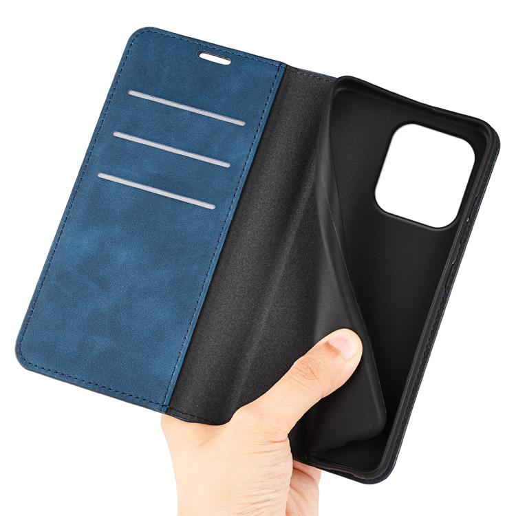 For Honor 600 Lite Global Retro-skin Magnetic Suction Leather Phone Case