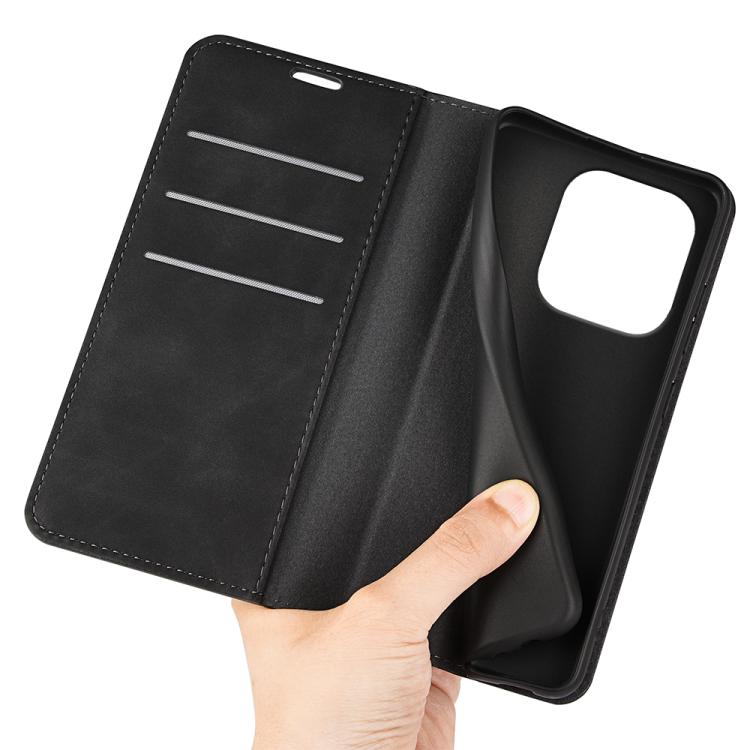 For Honor X8d 4G Retro-skin Magnetic Suction Leather Phone Case