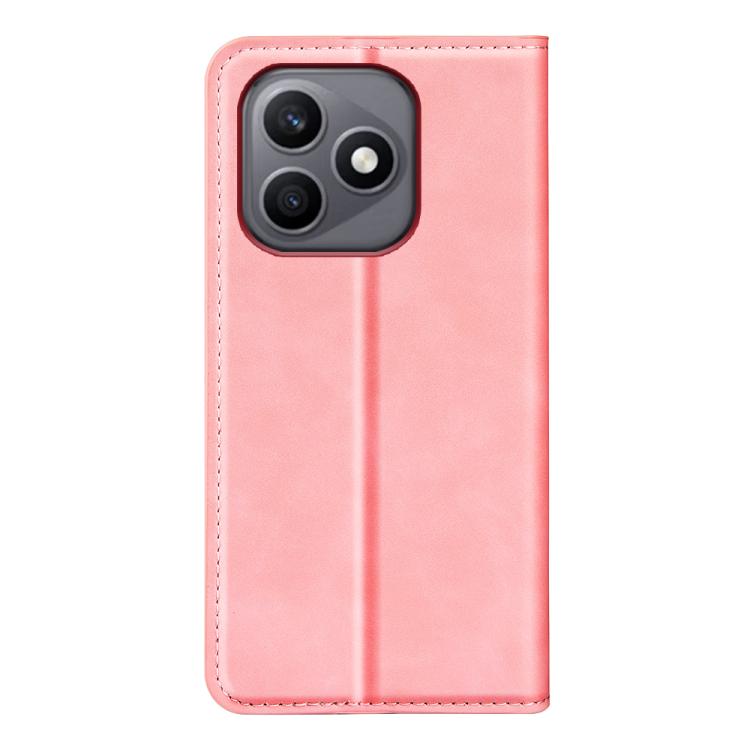 For Honor X8d 4G Retro-skin Magnetic Suction Leather Phone Case