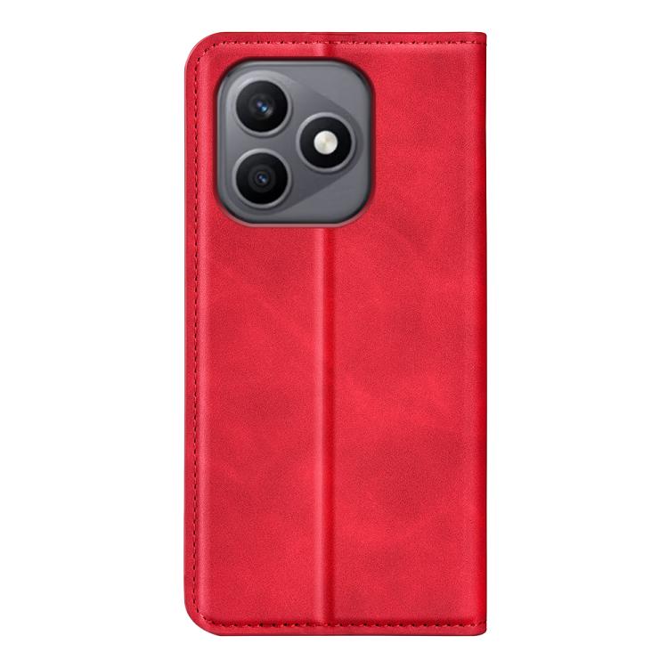 For Honor X8d 4G Retro-skin Magnetic Suction Leather Phone Case