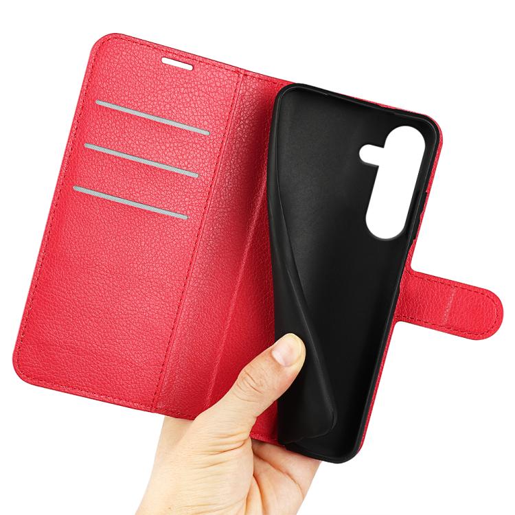 For Samsung Galaxy S25 FE 5G Litchi Texture Horizontal Flip Leather Phone Case with Holder