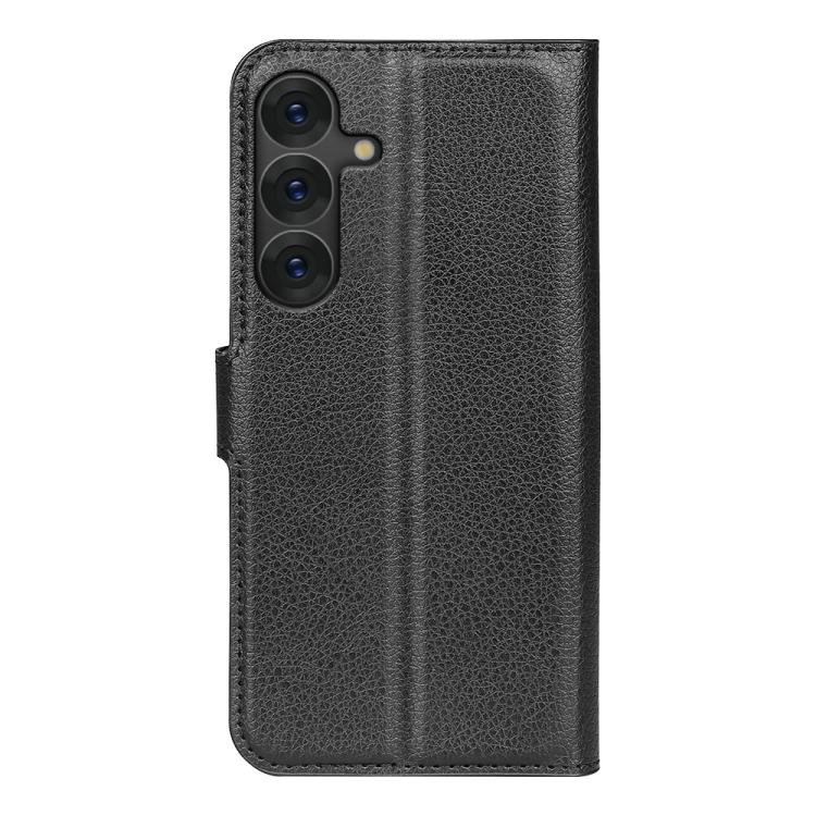 For Samsung Galaxy S25+ 5G Litchi Texture Horizontal Flip Leather Phone Case with Holder