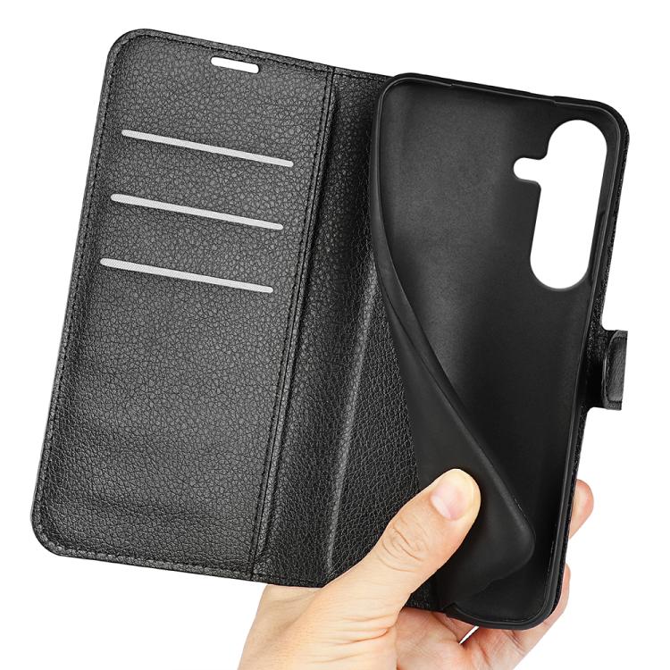 For Samsung Galaxy S25+ 5G Litchi Texture Horizontal Flip Leather Phone Case with Holder