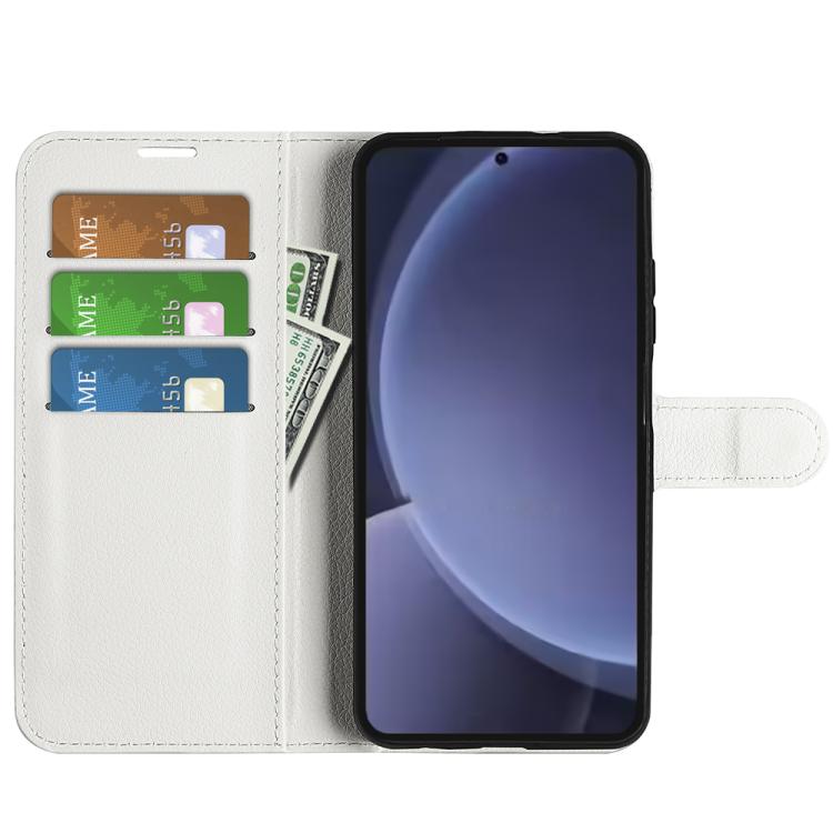 For Samsung Galaxy S25+ 5G Litchi Texture Horizontal Flip Leather Phone Case with Holder