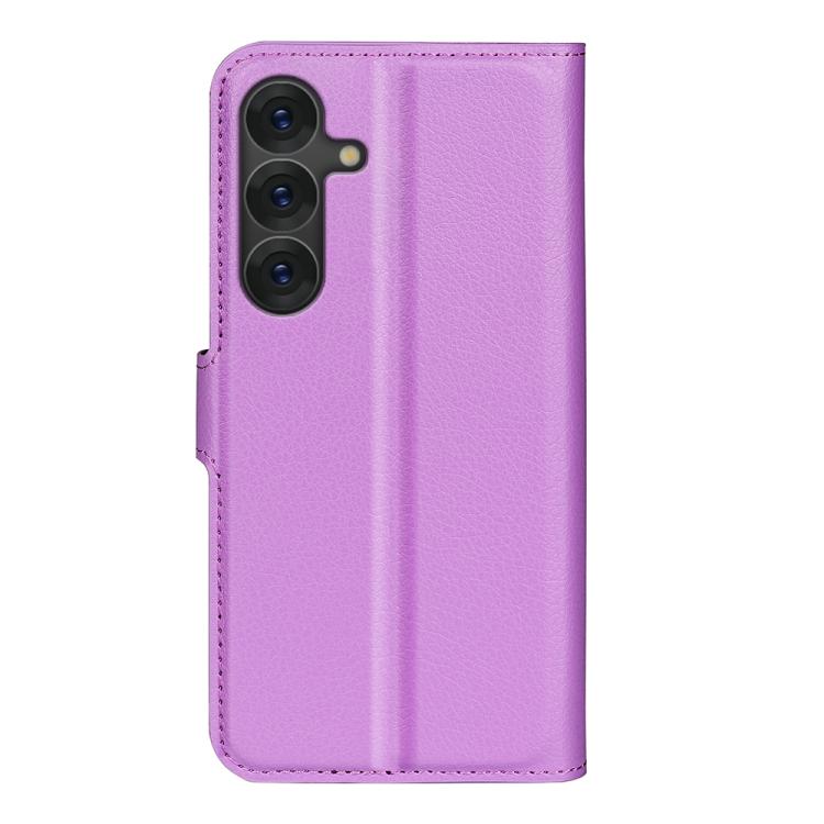 For Samsung Galaxy S25+ 5G Litchi Texture Horizontal Flip Leather Phone Case with Holder