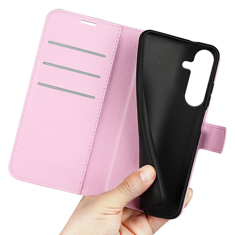 For Samsung Galaxy S25+ 5G Litchi Texture Horizontal Flip Leather Phone Case with Holder