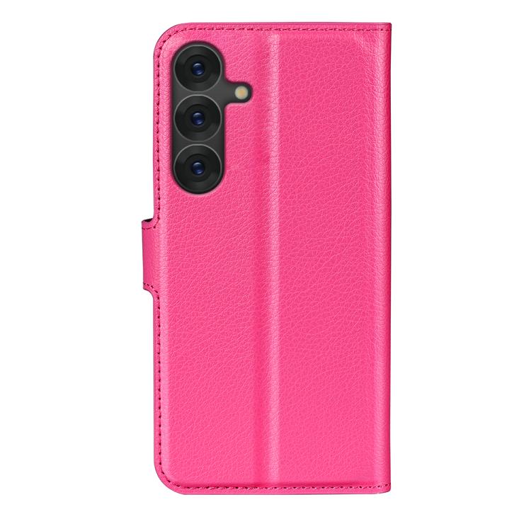 For Samsung Galaxy S25+ 5G Litchi Texture Horizontal Flip Leather Phone Case with Holder