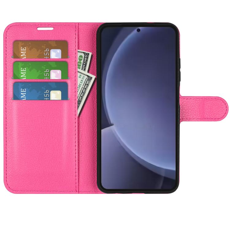 For Samsung Galaxy S25+ 5G Litchi Texture Horizontal Flip Leather Phone Case with Holder