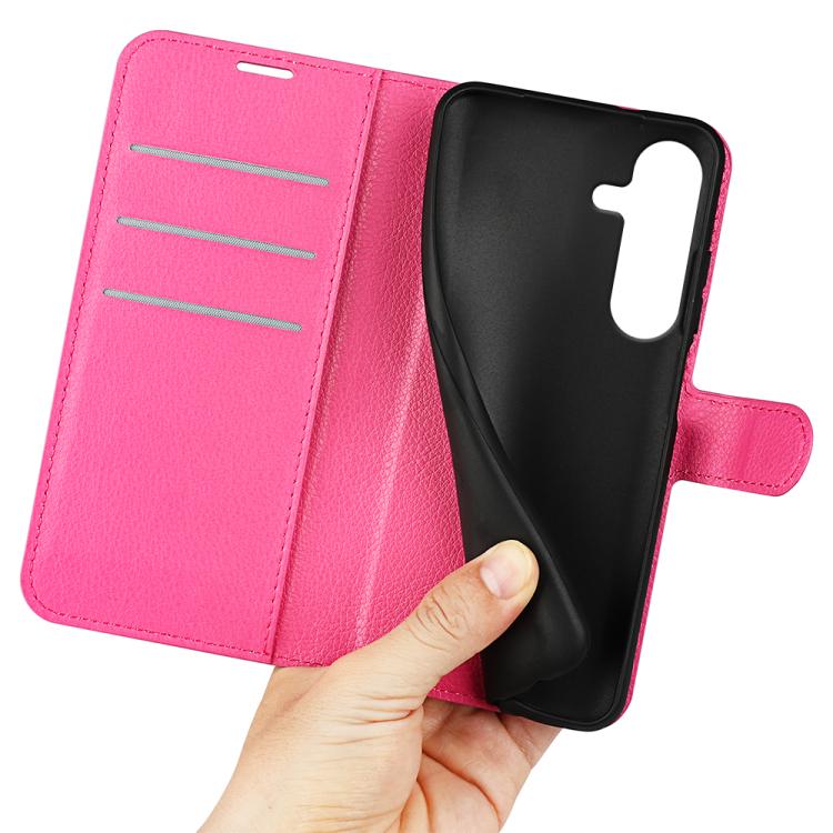 For Samsung Galaxy S25+ 5G Litchi Texture Horizontal Flip Leather Phone Case with Holder