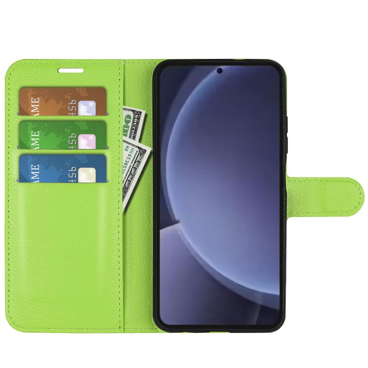 For Samsung Galaxy S25+ 5G Litchi Texture Horizontal Flip Leather Phone Case with Holder
