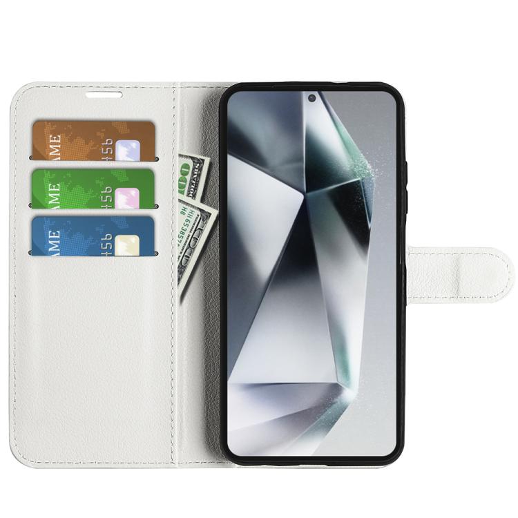 For Samsung Galaxy S25 Ultra 5G Litchi Texture Horizontal Flip Leather Phone Case with Holder