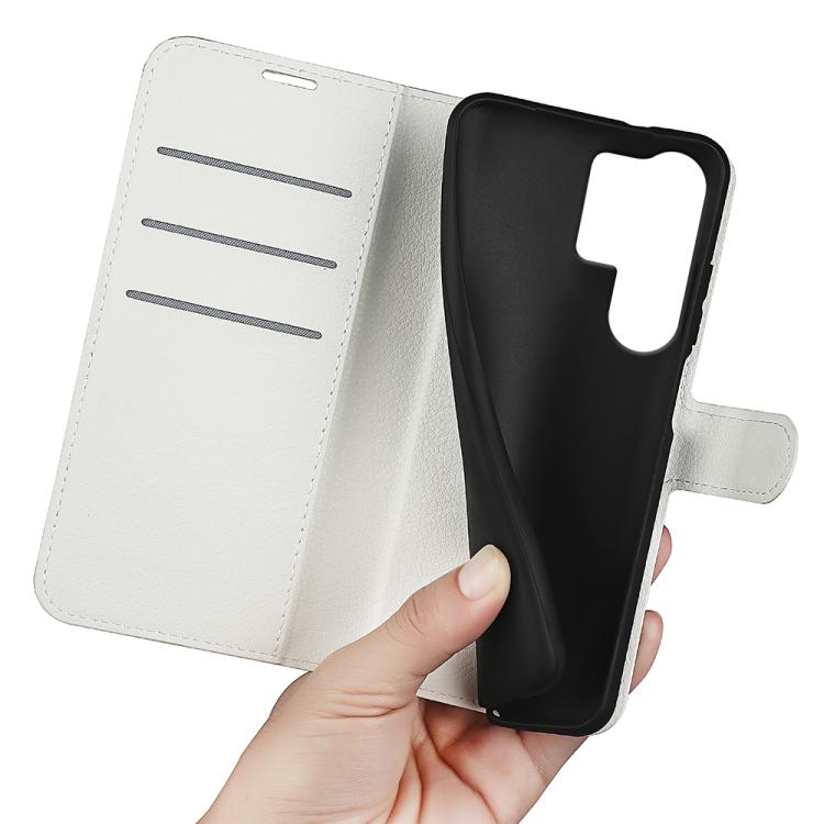 For Samsung Galaxy S25 Ultra 5G Litchi Texture Horizontal Flip Leather Phone Case with Holder