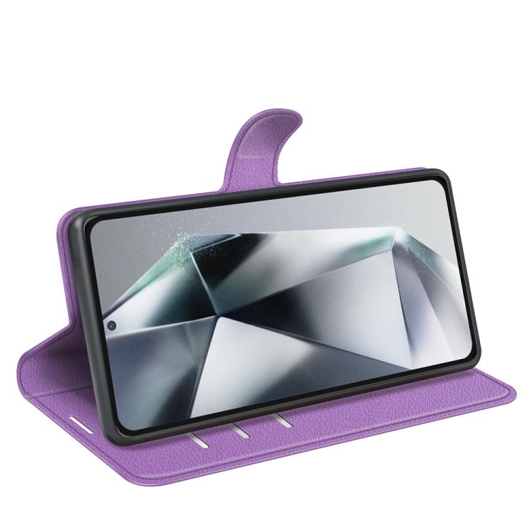 For Samsung Galaxy S25 Ultra 5G Litchi Texture Horizontal Flip Leather Phone Case with Holder