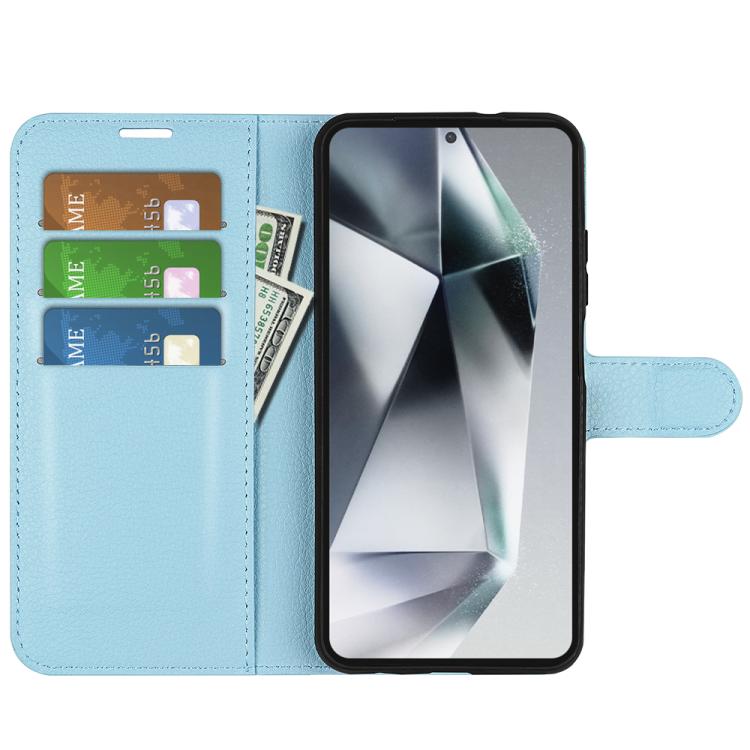 For Samsung Galaxy S25 Ultra 5G Litchi Texture Horizontal Flip Leather Phone Case with Holder