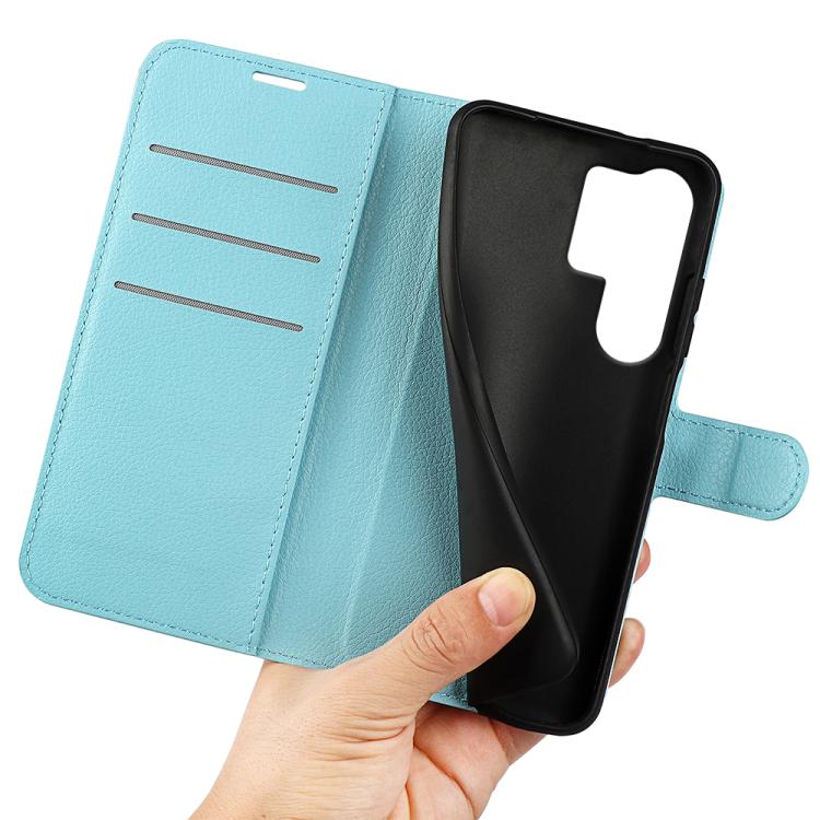 For Samsung Galaxy S25 Ultra 5G Litchi Texture Horizontal Flip Leather Phone Case with Holder