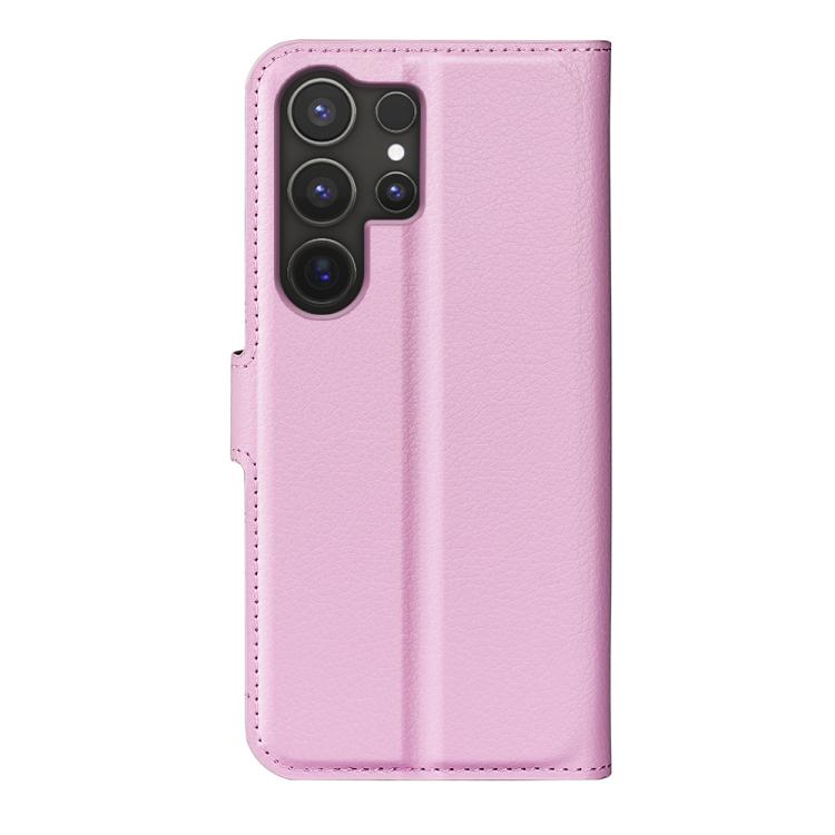 For Samsung Galaxy S25 Ultra 5G Litchi Texture Horizontal Flip Leather Phone Case with Holder