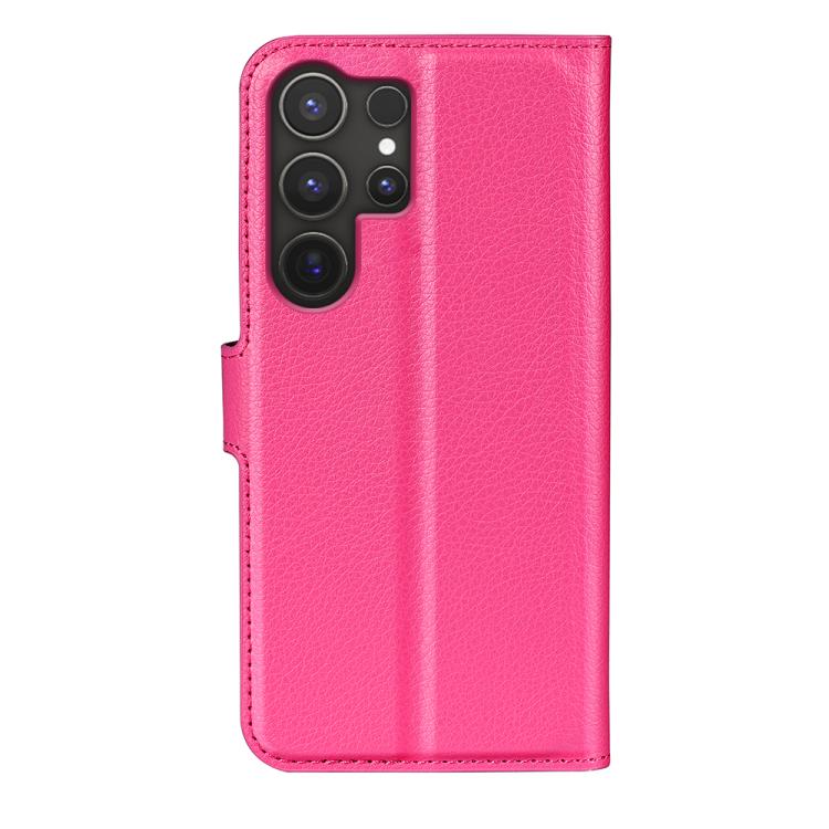 For Samsung Galaxy S25 Ultra 5G Litchi Texture Horizontal Flip Leather Phone Case with Holder