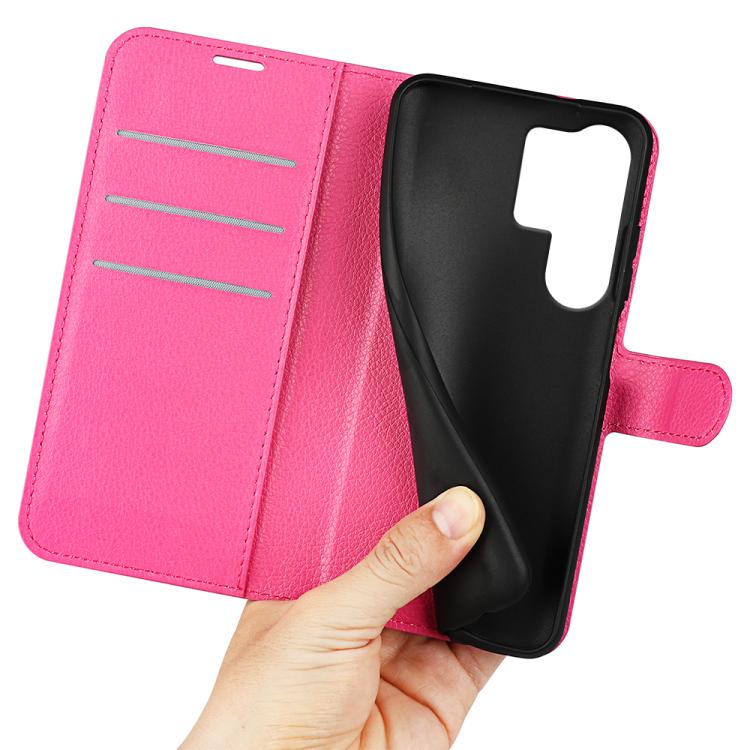 For Samsung Galaxy S25 Ultra 5G Litchi Texture Horizontal Flip Leather Phone Case with Holder