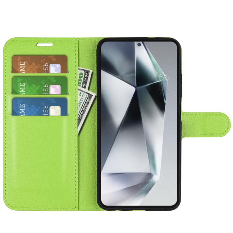 For Samsung Galaxy S25 Ultra 5G Litchi Texture Horizontal Flip Leather Phone Case with Holder