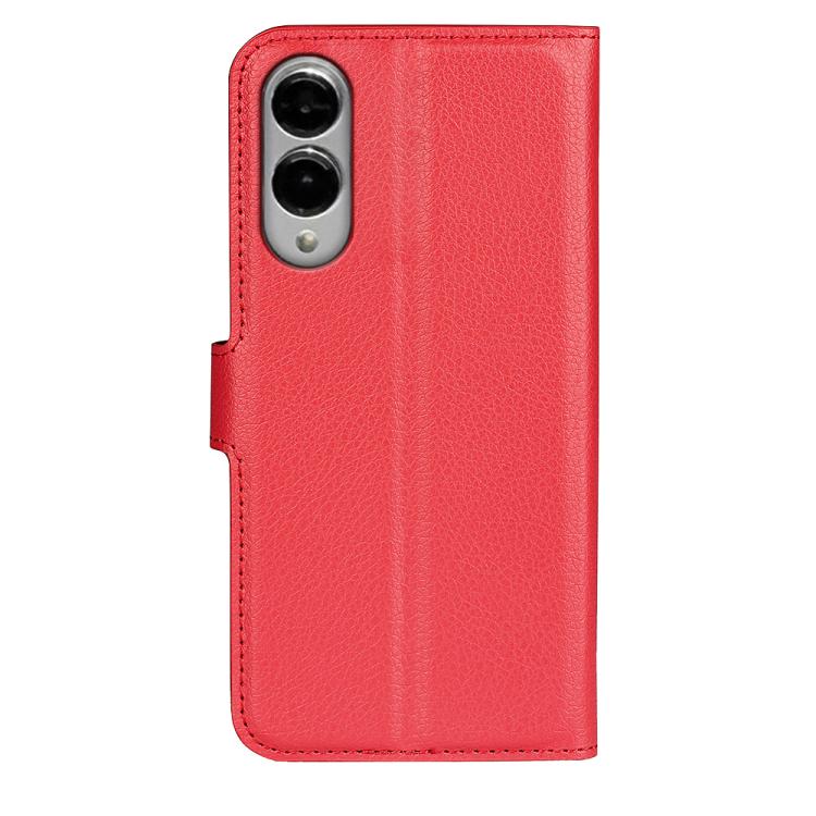 For Samsung Galaxy S25 Edge 5G Litchi Texture Horizontal Flip Leather Phone Case with Holder