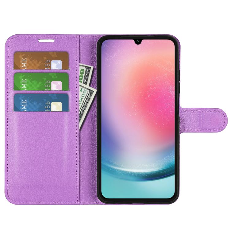 For Samsung Galaxy A16 5G Litchi Texture Horizontal Flip Leather Phone Case with Holder