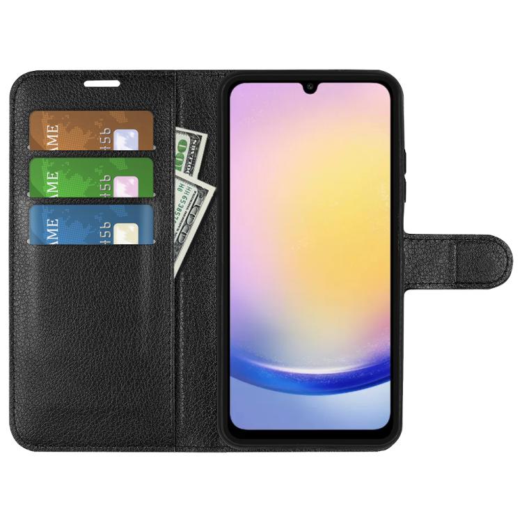 For Samsung Galaxy A26 5G Litchi Texture Horizontal Flip Leather Phone Case with Holder