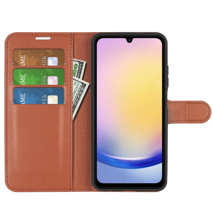 For Samsung Galaxy A26 5G Litchi Texture Horizontal Flip Leather Phone Case with Holder