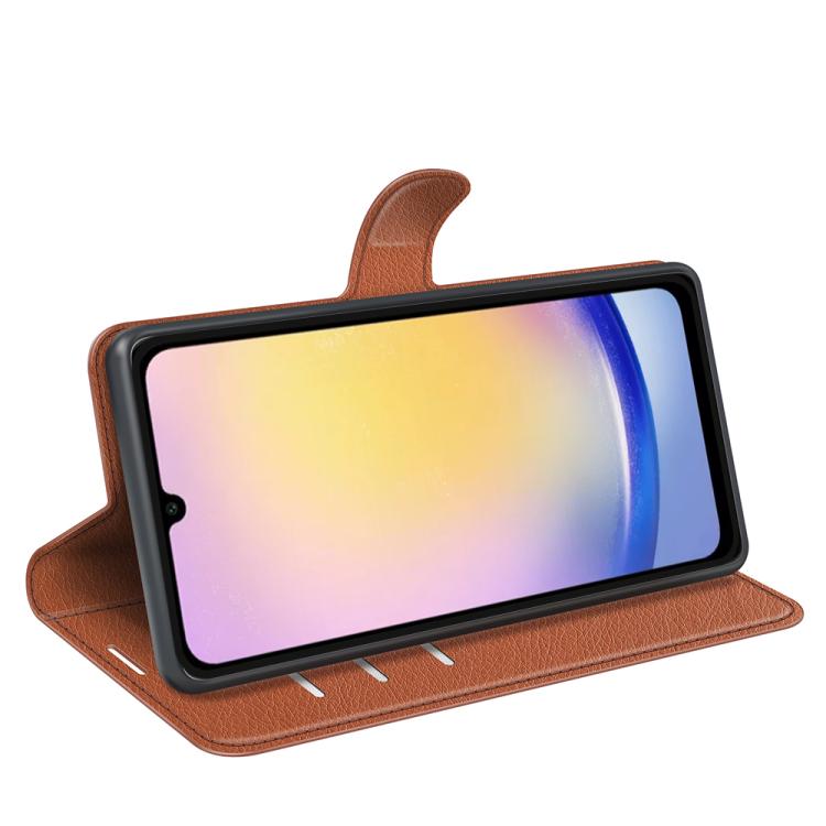 For Samsung Galaxy A26 5G Litchi Texture Horizontal Flip Leather Phone Case with Holder