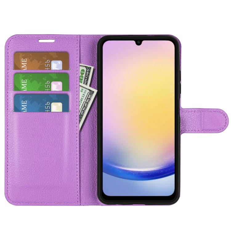 For Samsung Galaxy A26 5G Litchi Texture Horizontal Flip Leather Phone Case with Holder