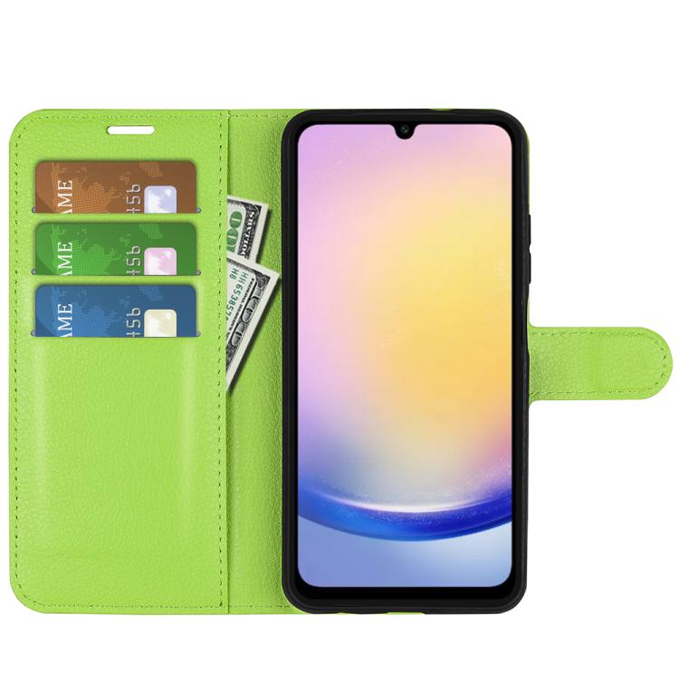 For Samsung Galaxy A26 5G Litchi Texture Horizontal Flip Leather Phone Case with Holder