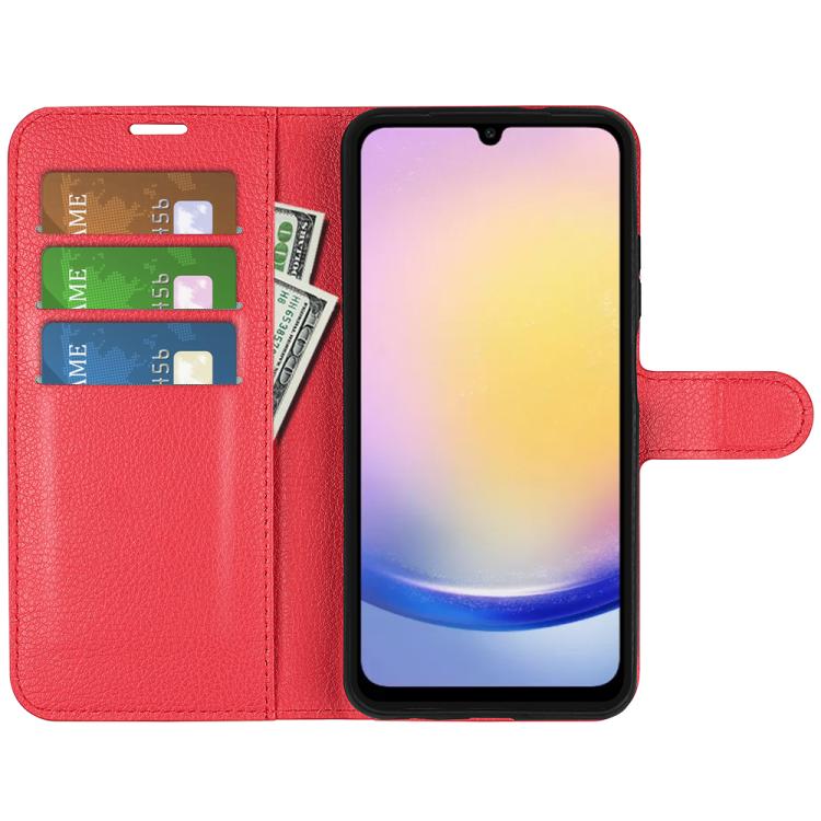 For Samsung Galaxy A26 5G Litchi Texture Horizontal Flip Leather Phone Case with Holder