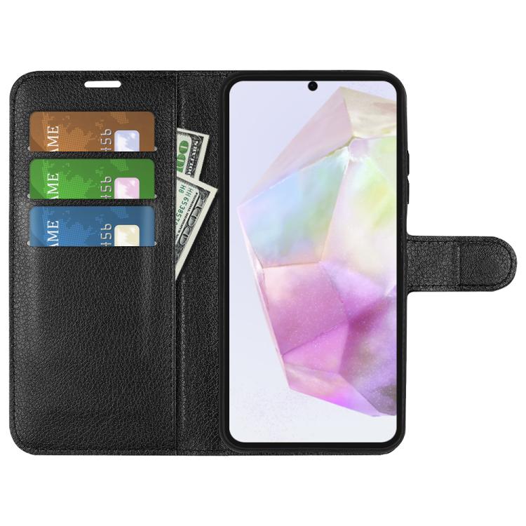 For Samsung Galaxy A36 Litchi Texture Horizontal Flip Leather Phone Case with Holder