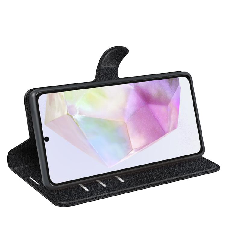 For Samsung Galaxy A36 Litchi Texture Horizontal Flip Leather Phone Case with Holder
