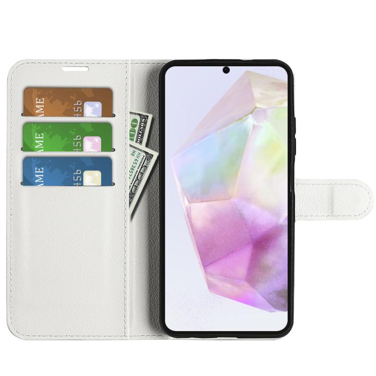 For Samsung Galaxy A36 Litchi Texture Horizontal Flip Leather Phone Case with Holder