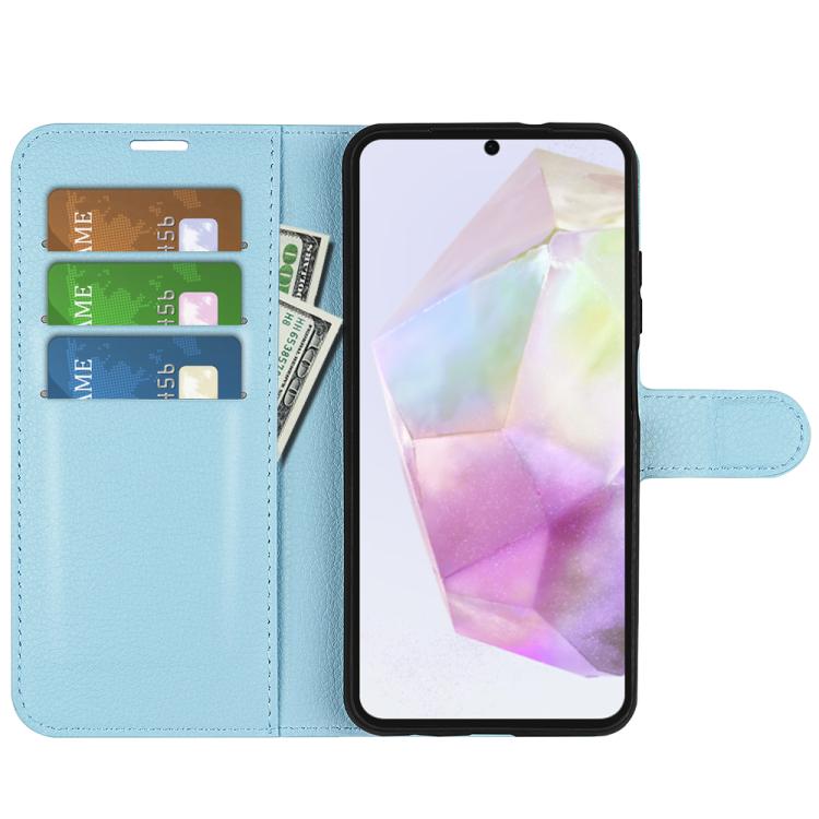 For Samsung Galaxy A36 Litchi Texture Horizontal Flip Leather Phone Case with Holder