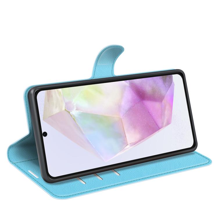 For Samsung Galaxy A36 Litchi Texture Horizontal Flip Leather Phone Case with Holder