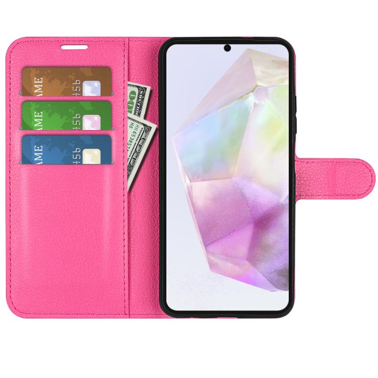 For Samsung Galaxy A36 Litchi Texture Horizontal Flip Leather Phone Case with Holder