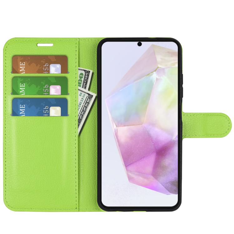 For Samsung Galaxy A36 Litchi Texture Horizontal Flip Leather Phone Case with Holder