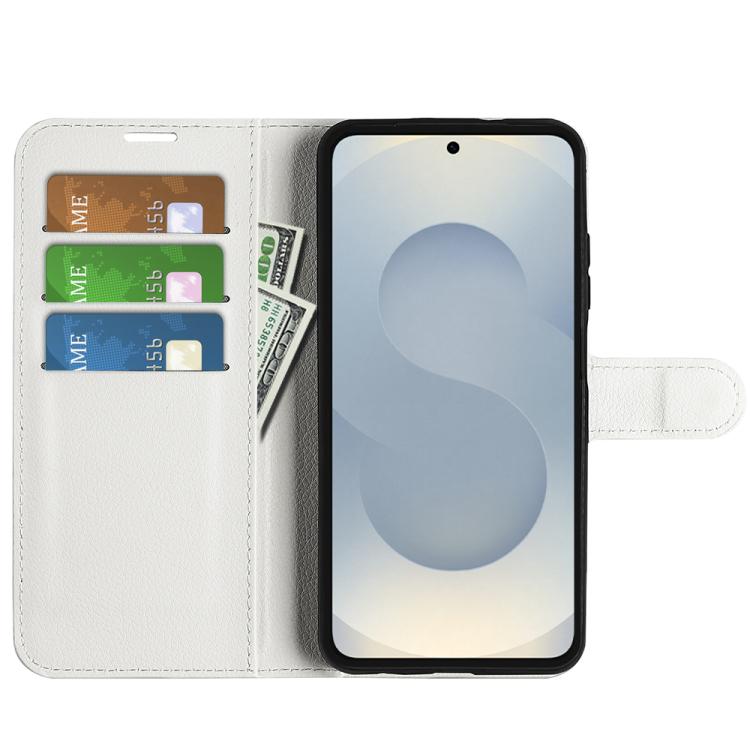 For Samsung Galaxy S25 Edge 5G Litchi Texture Horizontal Flip Leather Phone Case with Holder