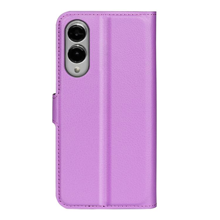 For Samsung Galaxy S25 Edge 5G Litchi Texture Horizontal Flip Leather Phone Case with Holder