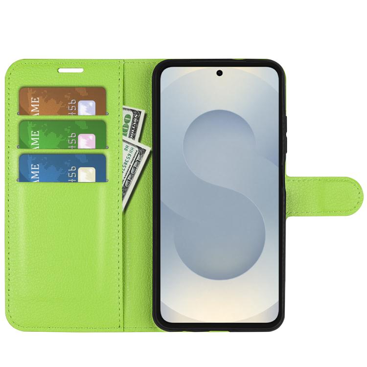 For Samsung Galaxy S25 Edge 5G Litchi Texture Horizontal Flip Leather Phone Case with Holder