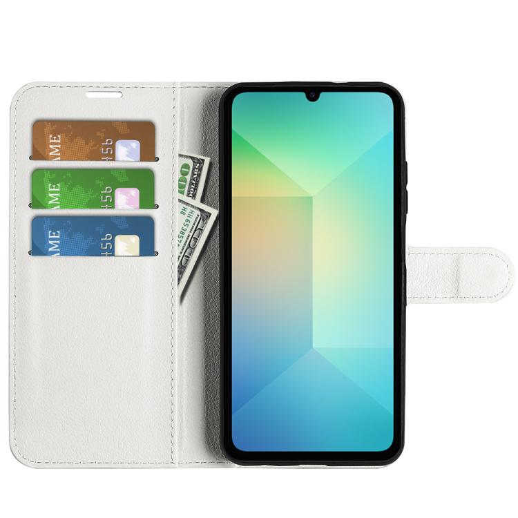 For Samsung Galaxy A06 5G Litchi Texture Horizontal Flip Leather Phone Case with Holder