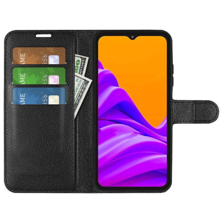 For Samsung Galaxy Xcover 7 Pro Litchi Texture Horizontal Flip Leather Phone Case with Holder