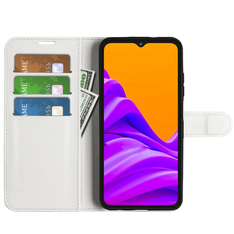 For Samsung Galaxy Xcover 7 Pro Litchi Texture Horizontal Flip Leather Phone Case with Holder