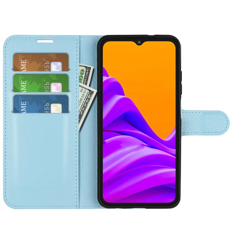For Samsung Galaxy Xcover 7 Pro Litchi Texture Horizontal Flip Leather Phone Case with Holder