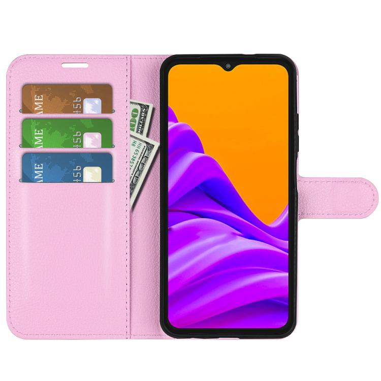 For Samsung Galaxy Xcover 7 Pro Litchi Texture Horizontal Flip Leather Phone Case with Holder