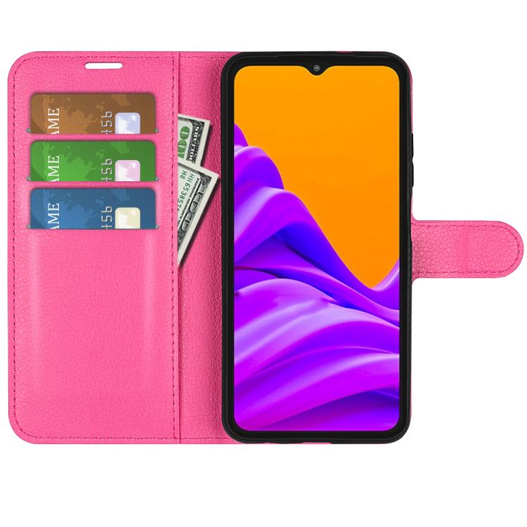 For Samsung Galaxy Xcover 7 Pro Litchi Texture Horizontal Flip Leather Phone Case with Holder