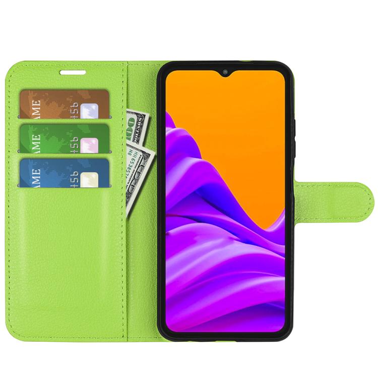 For Samsung Galaxy Xcover 7 Pro Litchi Texture Horizontal Flip Leather Phone Case with Holder