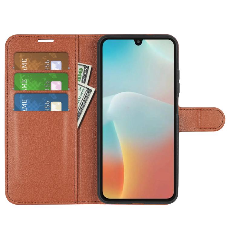 For Samsung Galaxy M16 / F16 Litchi Texture Horizontal Flip Leather Phone Case with Holder